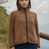 Giacca Pile Donna Teddy Lana Margaret  100% Lana Rigenerata - Rifò Lab Moda circolare made in Italy 
Beige Sughero