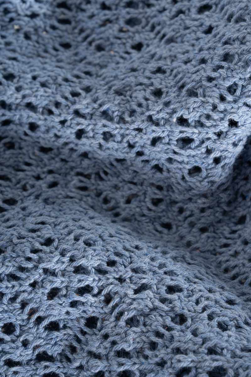 Maglia Traforata Donna Maglia Cotone Crochet Carmen - Rifò Lab Moda circolare made in Italy