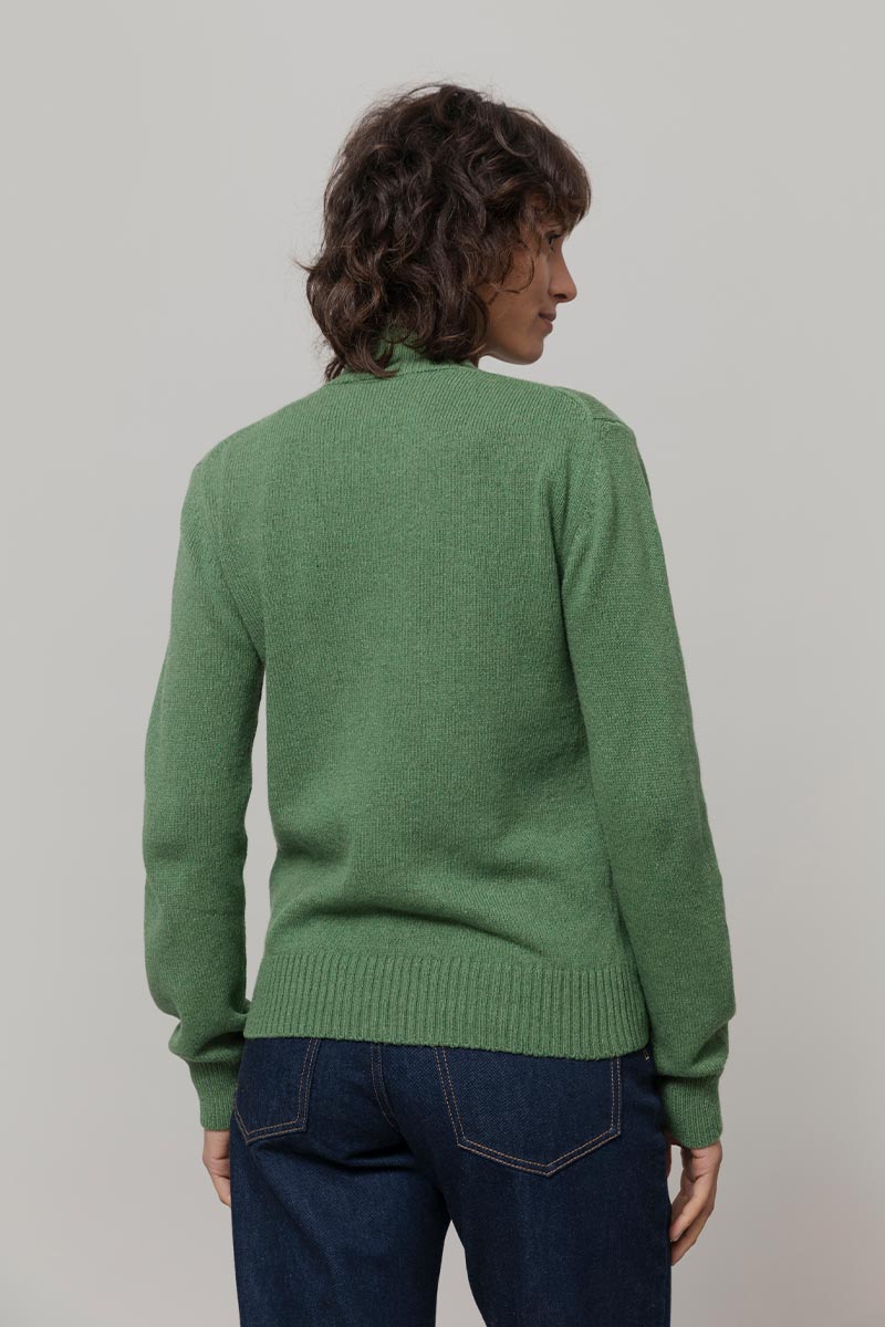 Maglia Collo Alto Cashmere Donna Ada - Rifò moda circolare made in Italy
Verde Bietola