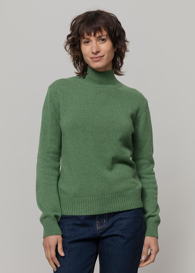 Maglia Collo Alto Cashmere Donna Ada - Rifò moda circolare made in Italy
Verde Bietola
