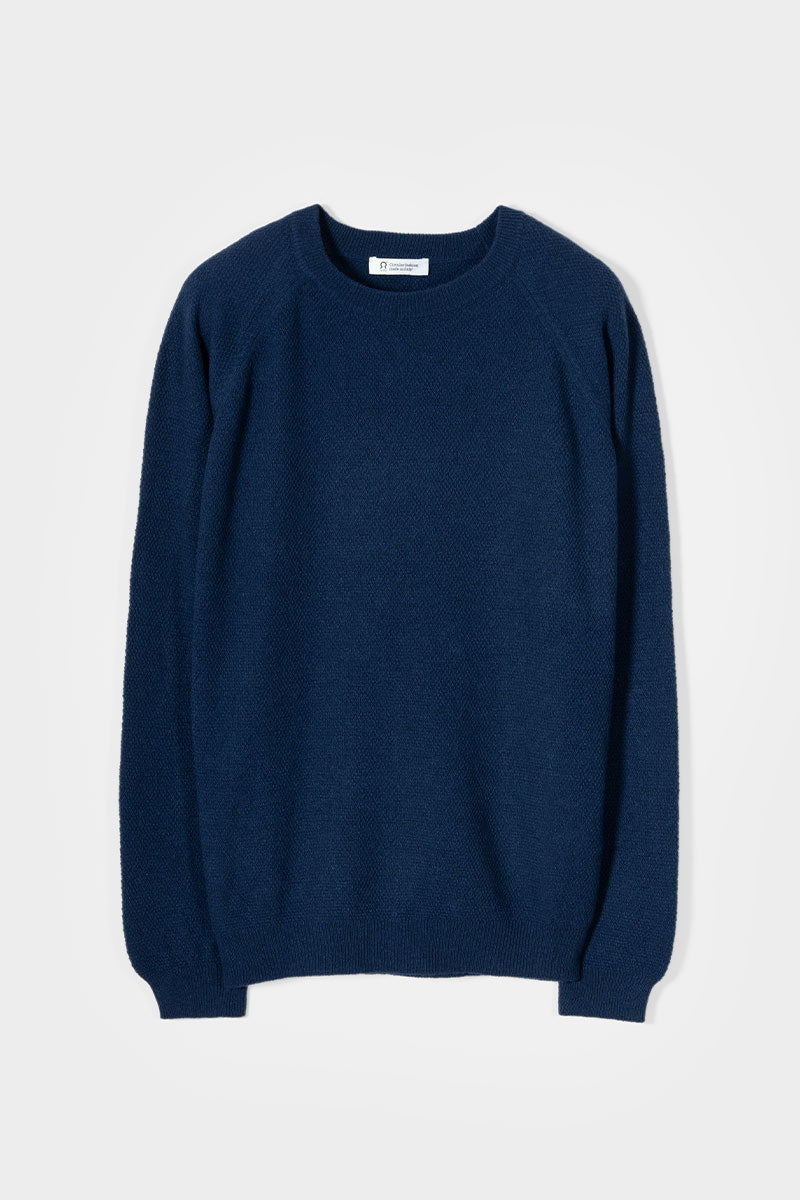 Maglioncino Uomo Lana Extrafine Maglia Girocollo Massimo - Rifò Lab Moda circolare made in Italy
Blu Abisso