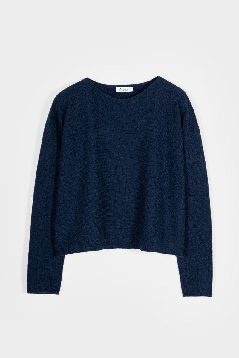 Maglia Scollo a Barca Donna Cashmere Silvia Blu - Rifò