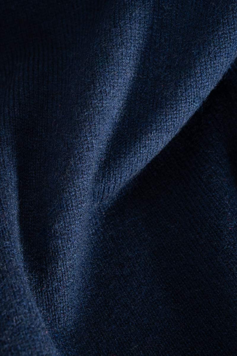 Maglia Girocollo Cashmere Rigenerato Uomo Blu - Rifò