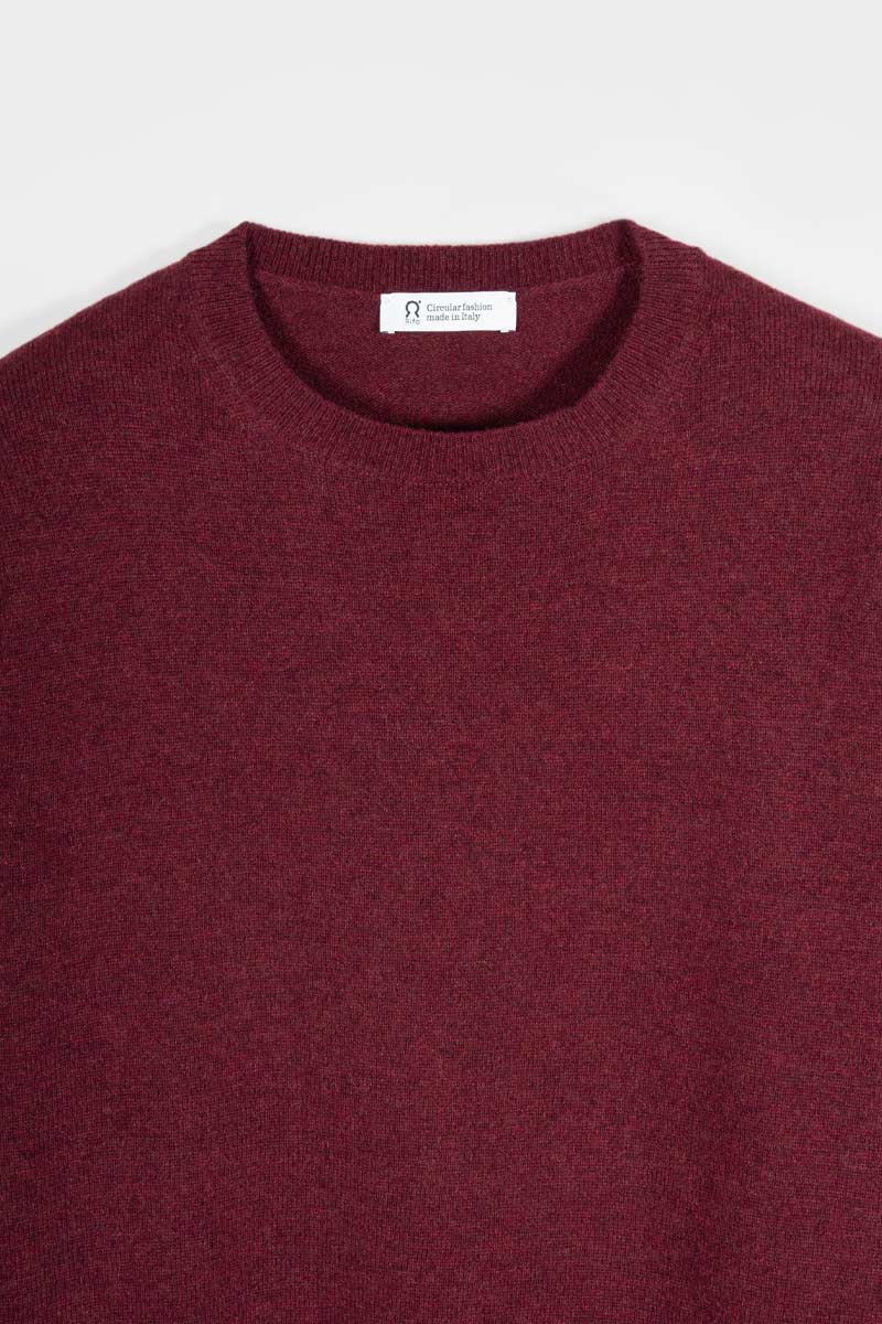 Maglia Girocollo Cashmere Rigenerato Uomo Rosso - Rifò