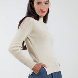 Bianco Burro | Maglia Donna Cotone Rigenerato Audrey