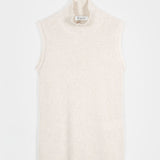 Gilet Donna Collo Alto Lana Riciclata Mariella  - Rifò Lab Moda circolare made in Italy
Beige Papiro