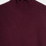 Gilet Donna Collo Alto Lana Riciclata Mariella  - Rifò Lab Moda circolare made in Italy
Viola Uva