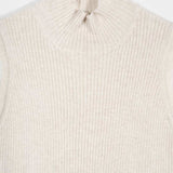 Gilet Donna Collo Alto Lana Riciclata Mariella  - Rifò Lab Moda circolare made in Italy
Beige Papiro
