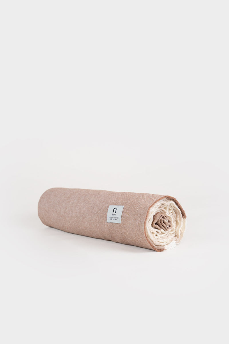 Telo Mare Cotone Rigenerato a righe Aurora - Rifò Lab Moda circolare made in Italy