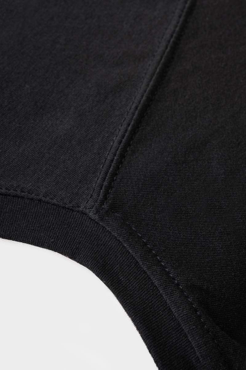 t shirt 100 cotone organico e cotone rigenerato nera