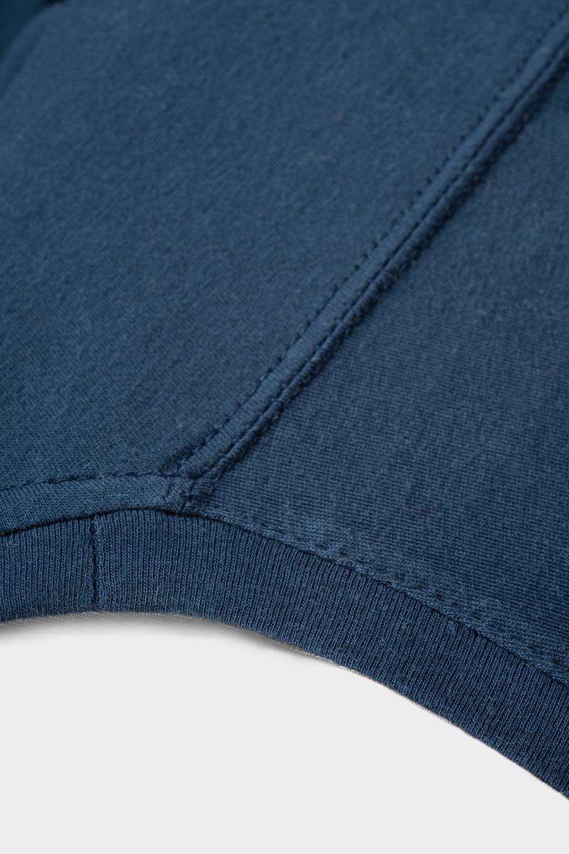 t shirt cotone organico e cotone rigenerato 100% made in Italy blu