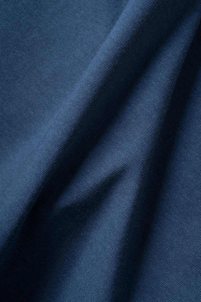 t shirt cotone organico e cotone rigenerato 100% made in Italy blu