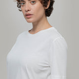 T shirt Bianca Donna Cotone Rigenerato Mimma - Rifò

T-shirt 100 cotone donna bianca, prodotta in Italia per una moda etica in cotone organico e riciclato. Scopri tutte le magliette donna maniche corte di Rifò!