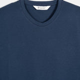 t shirt uomo cotone organico e cotone rigenerato blu - Elio