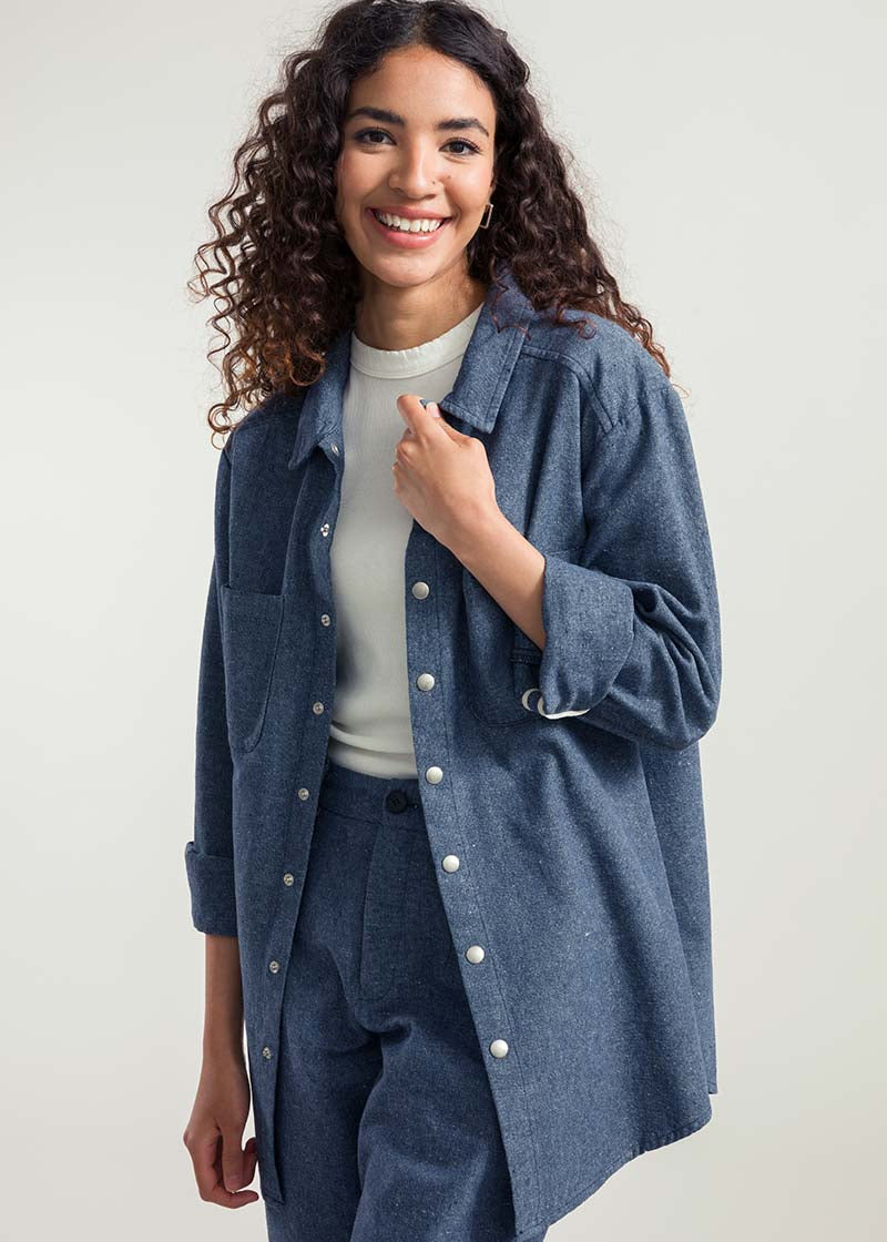 Denim | Camicia unisex jeans rigenerato