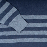 Blu Baltico | Maglioncino righe jeans rigenerato Brigitte