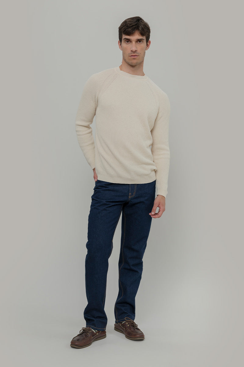Maglia cotone uomo - Maglioncino di cotone uomo - Moda Circolare made in Itay Rifò