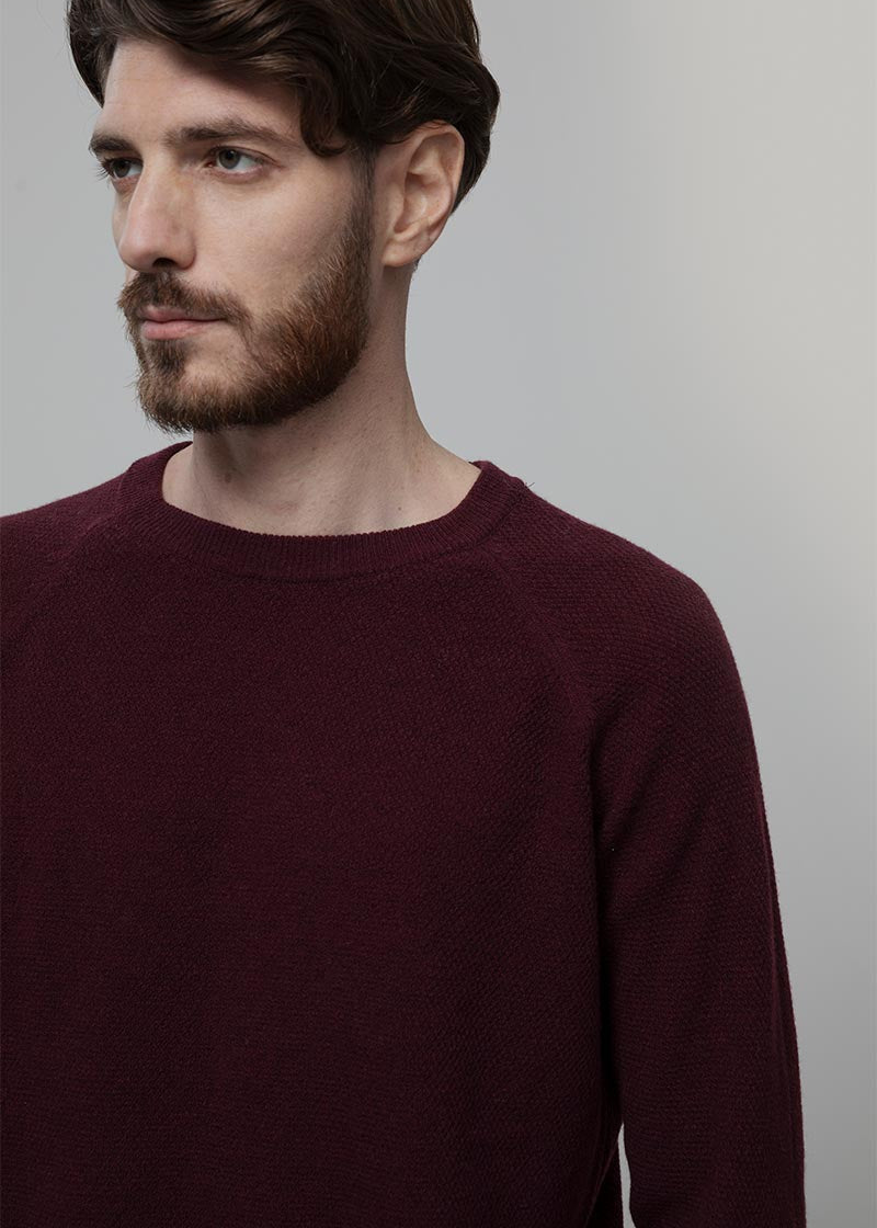 Maglioncino Uomo Lana Extrafine Maglia Girocollo Massimo - Rifò Lab Moda circolare made in Italy
Viola Uva